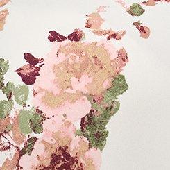 Harper Georgette Puff Sleeve Blouse, KATHERINE FLORAL PEACH, swatch