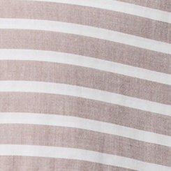 Plus Size Lizzie Crop Button-Up Shirt, TAUPE STRIPE, swatch