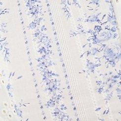 Dobby Bustier, WALLPAPER FLORAL WHISPER WHITE, swatch