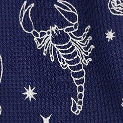 Waffle Sleep Short, YOUR SIGN SMALL NAVY, swatch