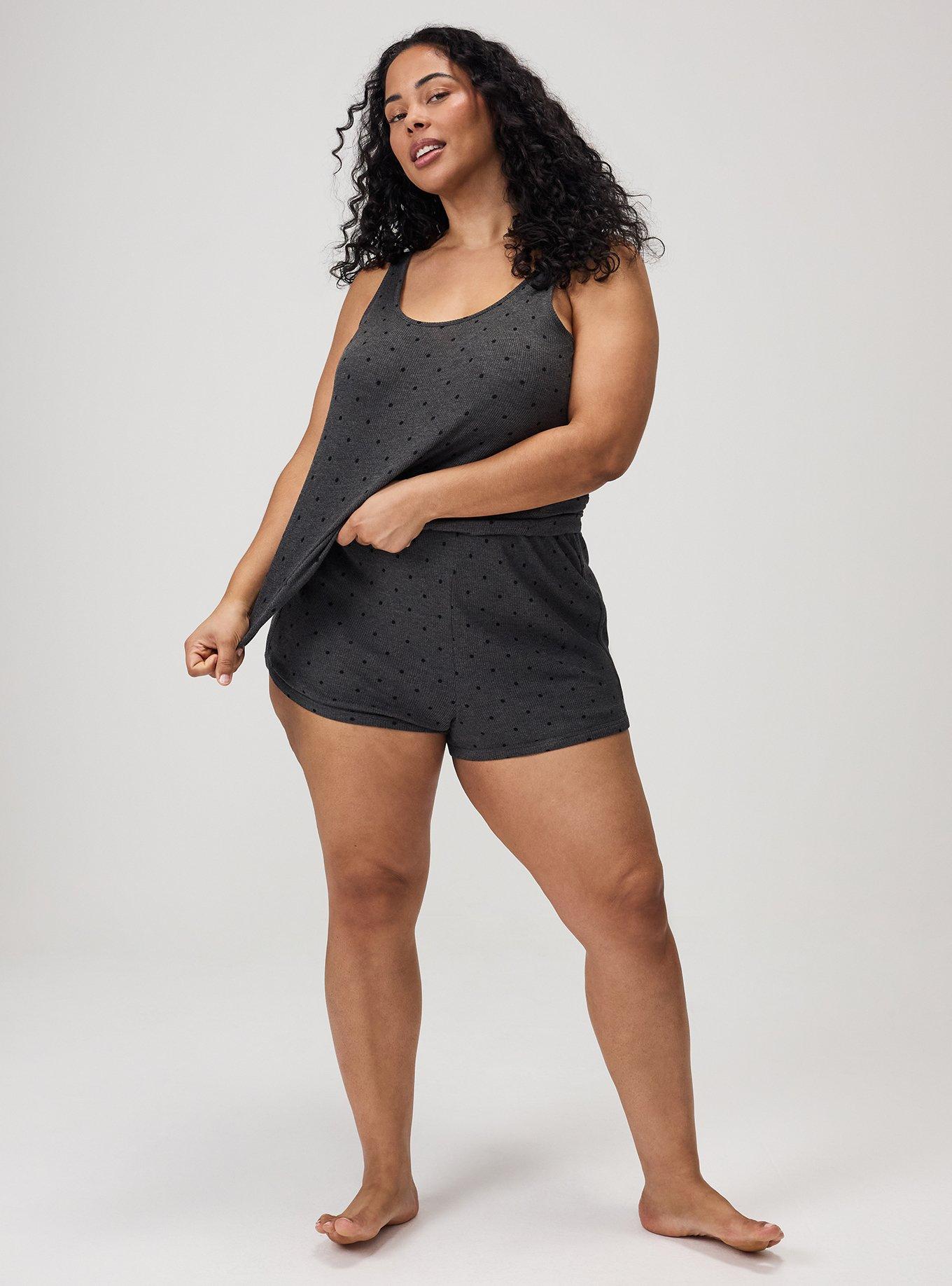 Waffle Dolphin Hem Sleep Short, SYDNEY DOTS HEATHER, hi-res