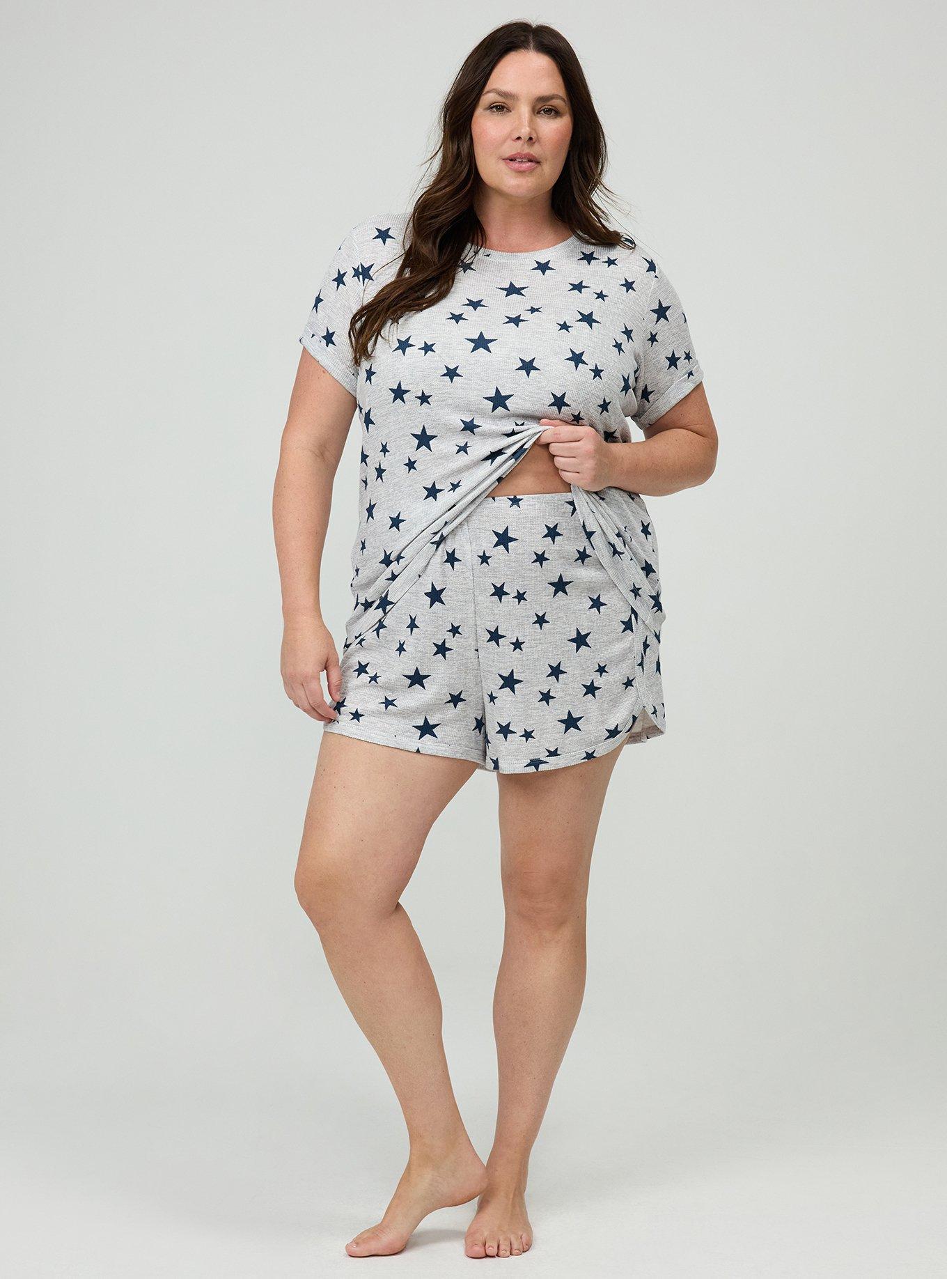 Waffle Dolphin Hem Sleep Short, FUTURE STARS HEATHER GREY, hi-res