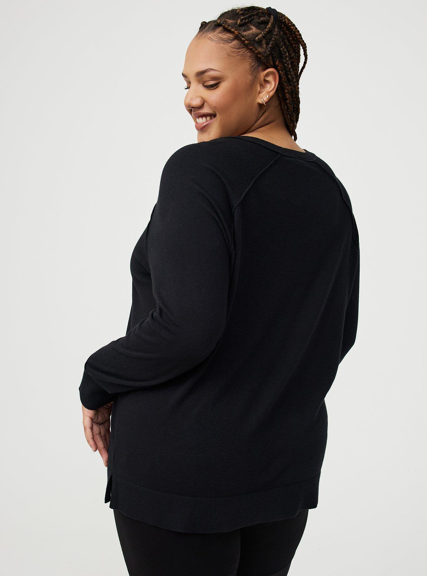 V-Neck Raglan Sweater