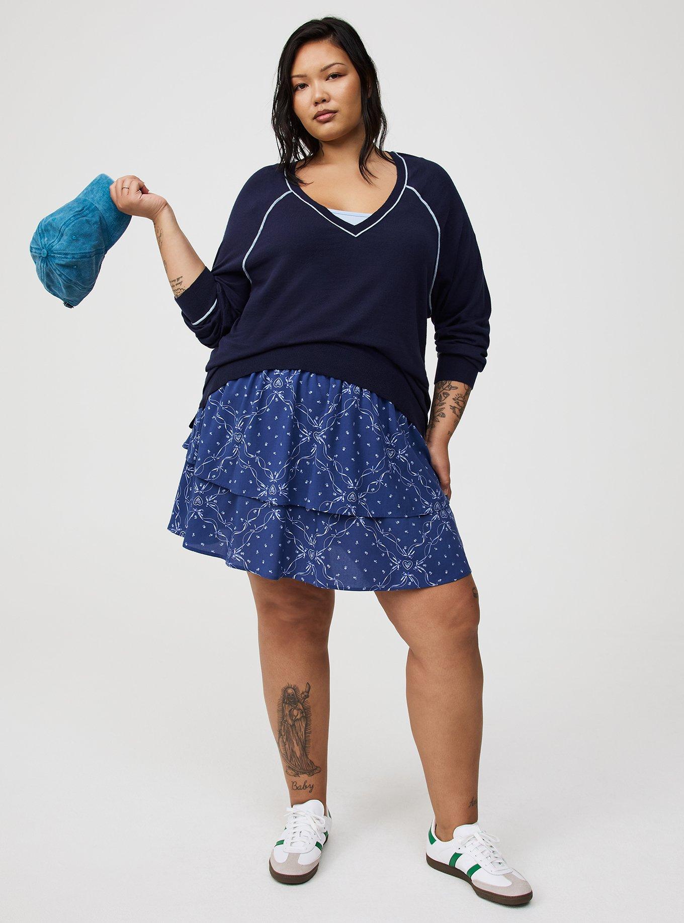 V-Neck Long Sleeve Raglan Sweater