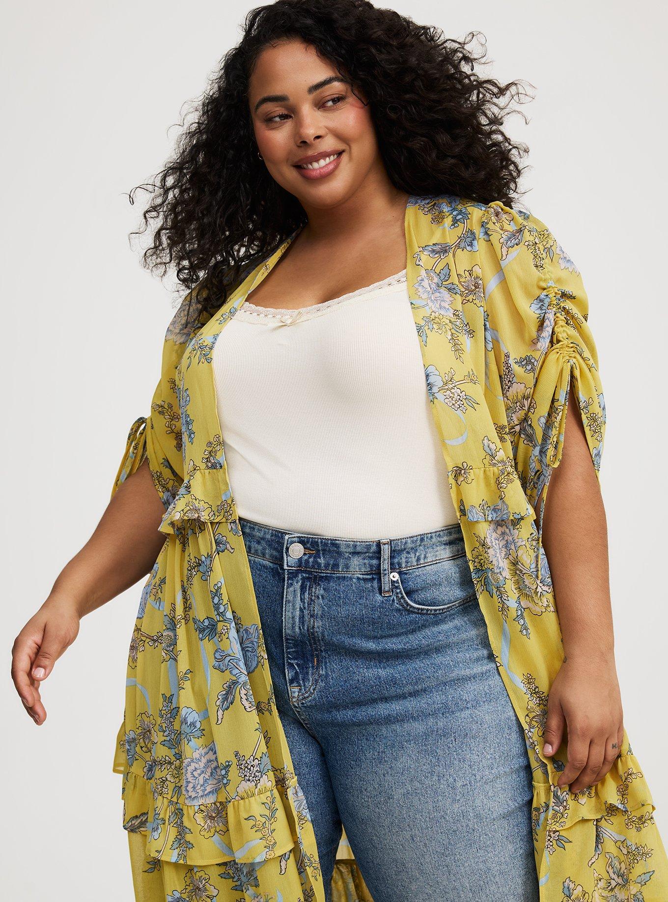 Tiered Maxi Kimono