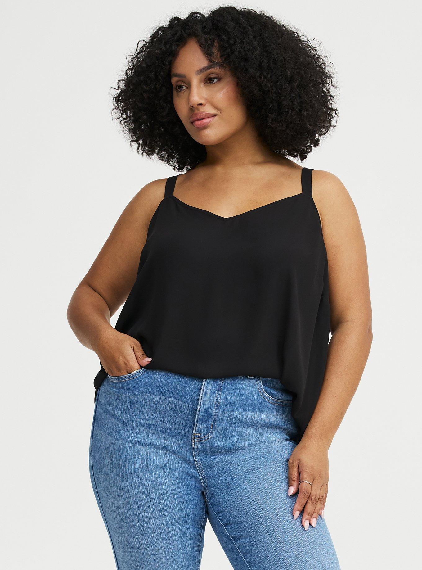 Sophie Georgette Swing Cami, DEEP BLACK, alternate