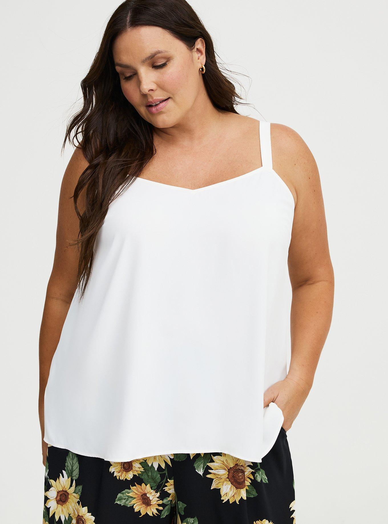 Sophie Georgette Swing Cami, CLOUD DANCER, hi-res