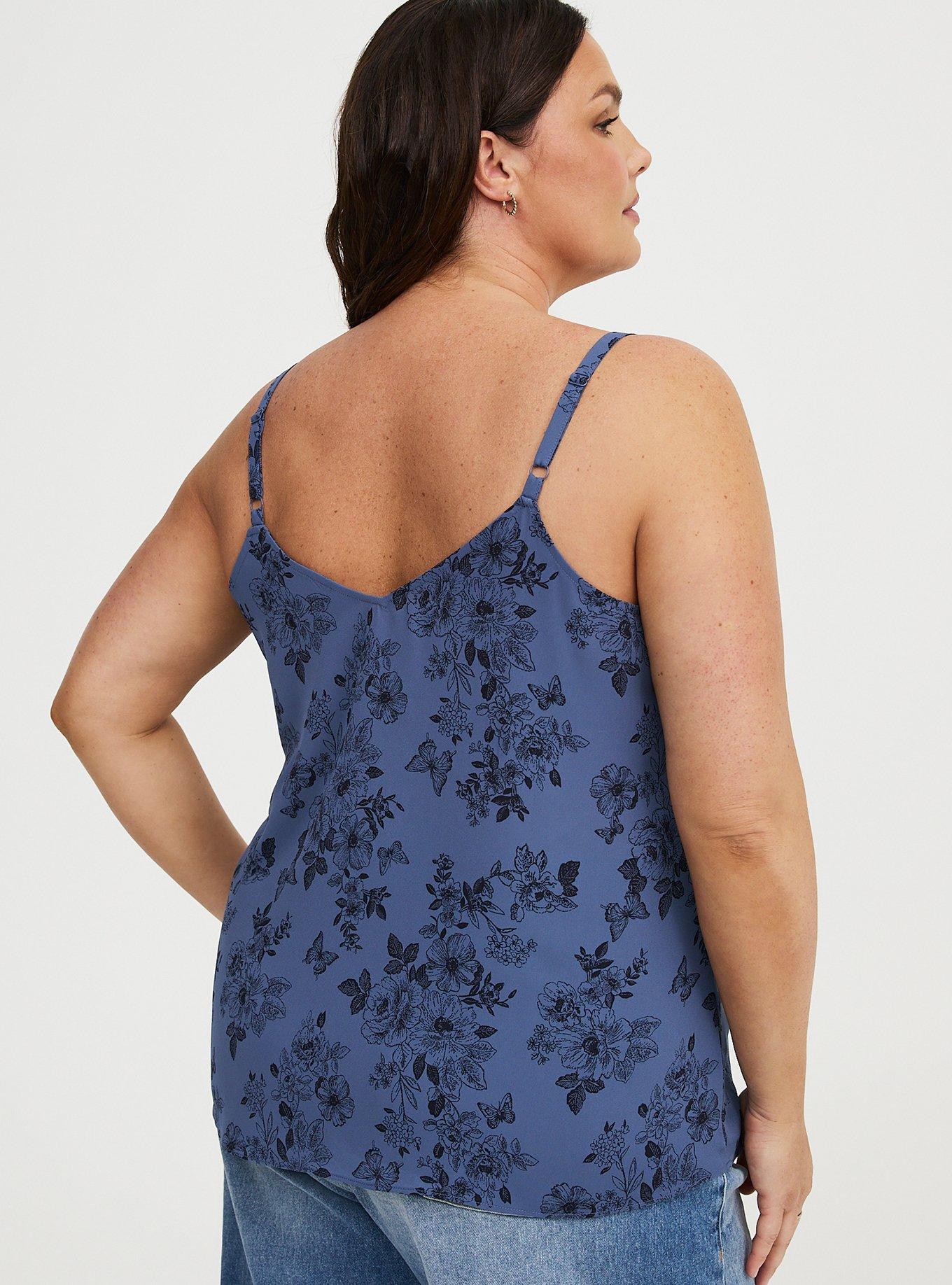 Sophie Georgette Swing Cami, STAMPED FLORAL NAVY, alternate