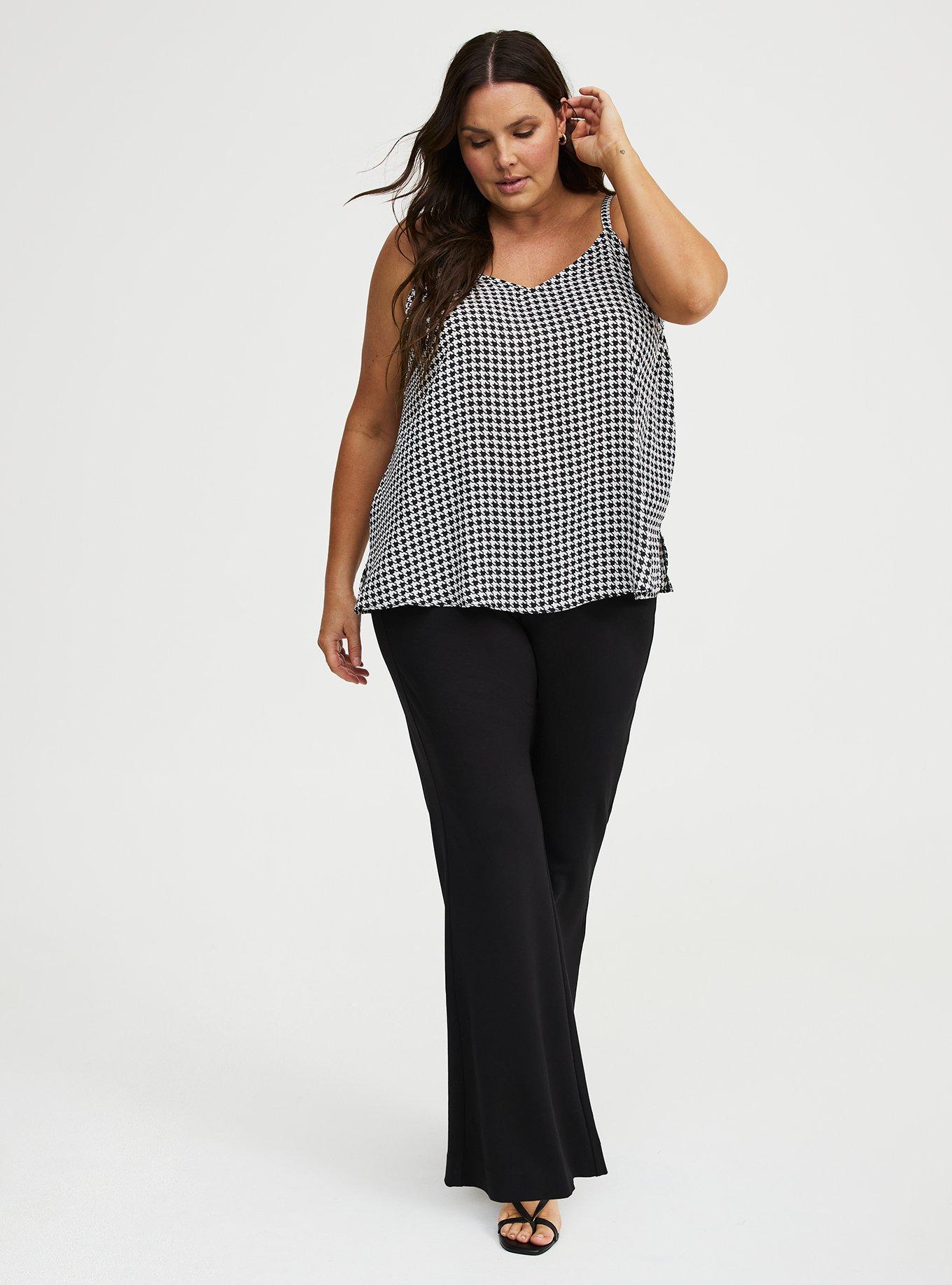 Sophie Georgette Swing Cami, TRADITIONAL HERRINGBONE WHITE SMALLER, alternate