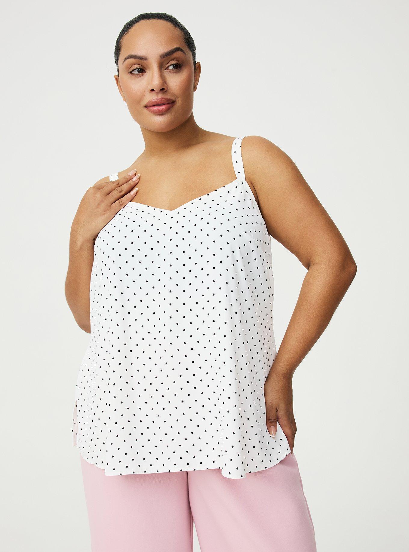 Sophie Georgette Swing Cami, CHIC DOT WHITE, hi-res