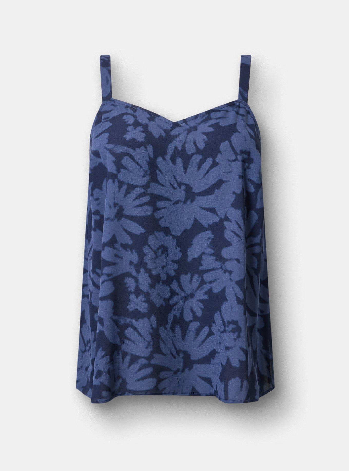 Sophie Georgette Swing Cami, AVERY DAISIES FLORAL BLUE, hi-res