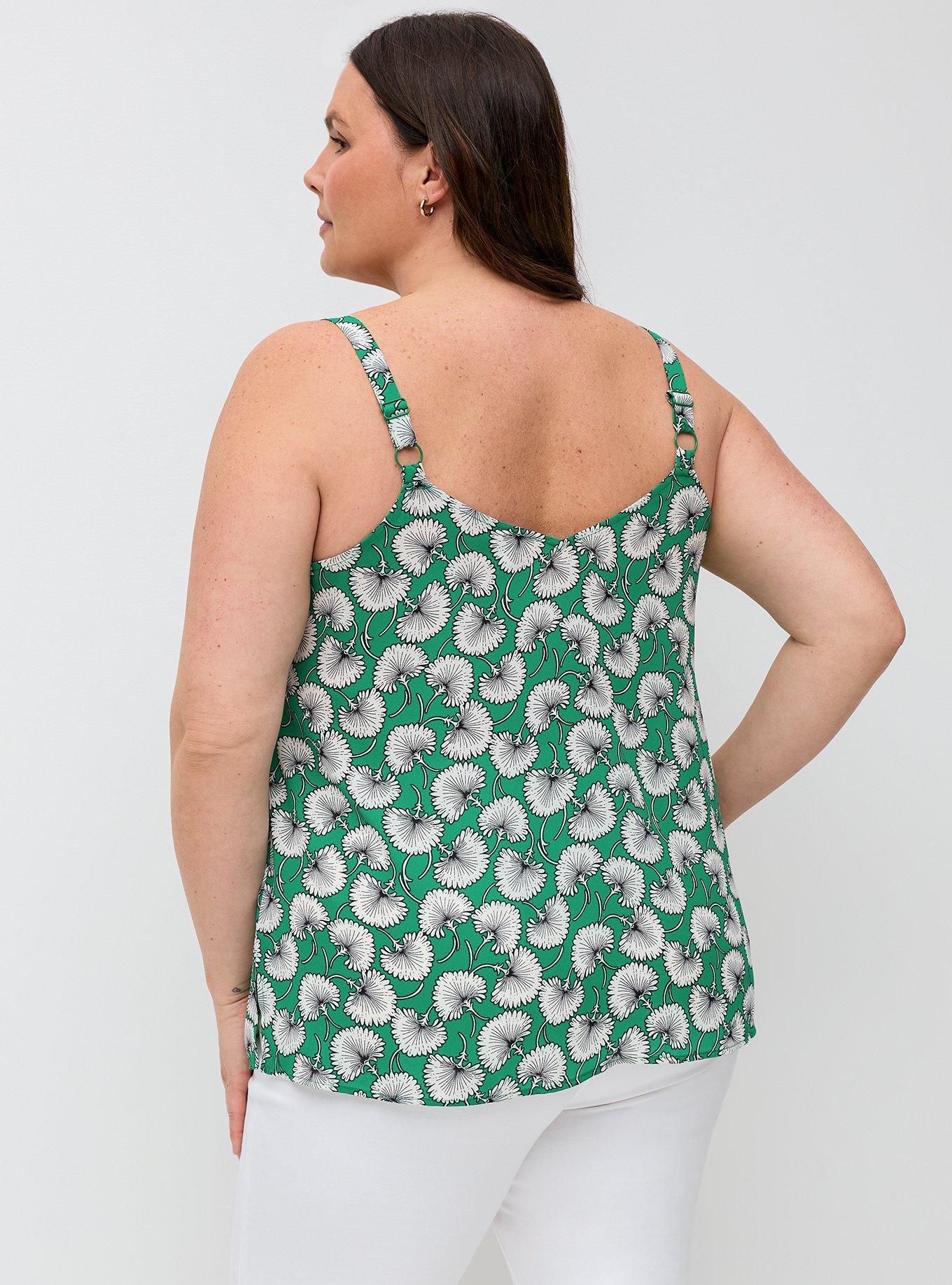 Sophie Georgette Swing Cami, WINDING GINKGO LEAVES GREEN, alternate