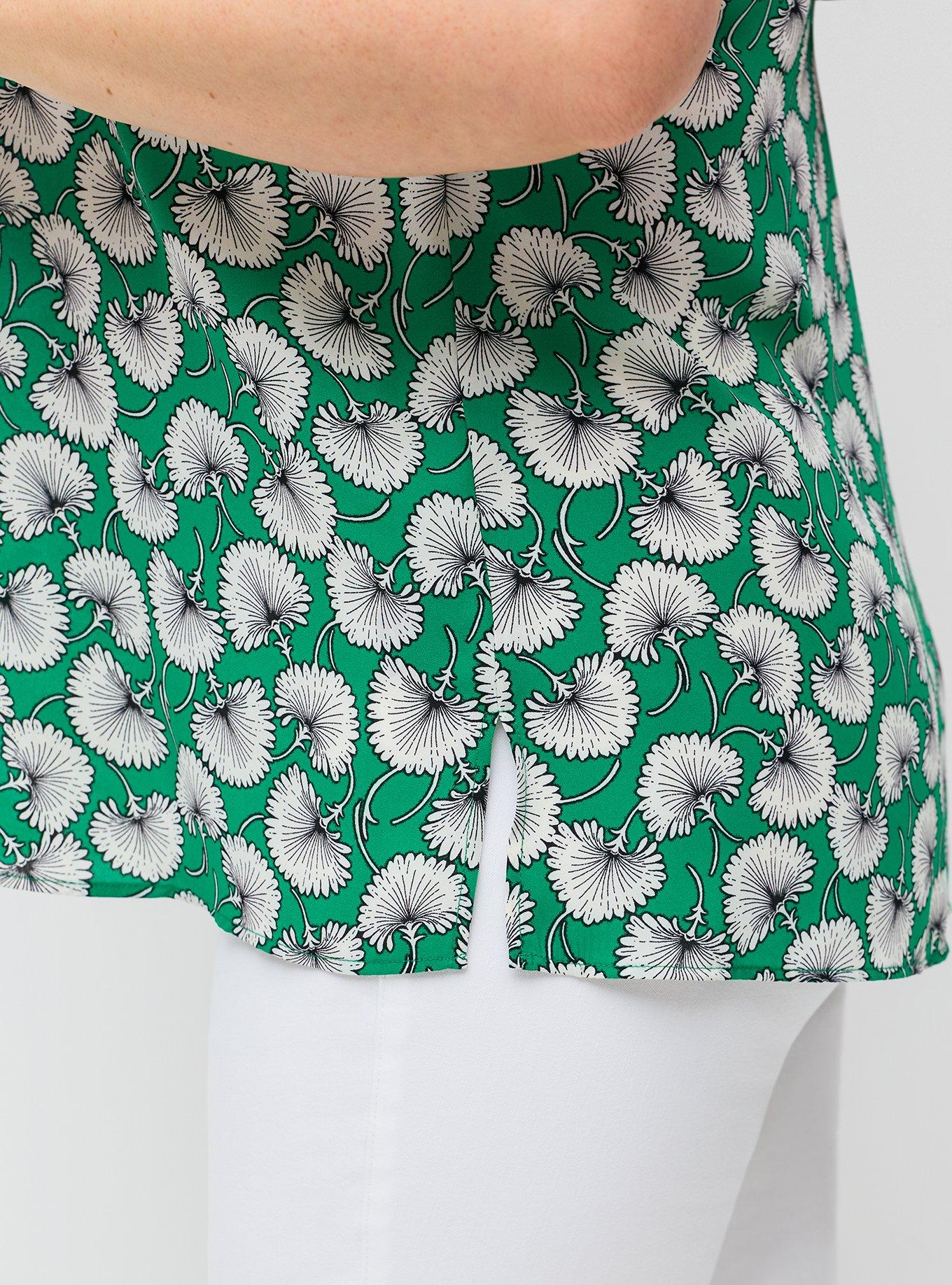 Sophie Georgette Swing Cami, WINDING GINKGO LEAVES GREEN, alternate