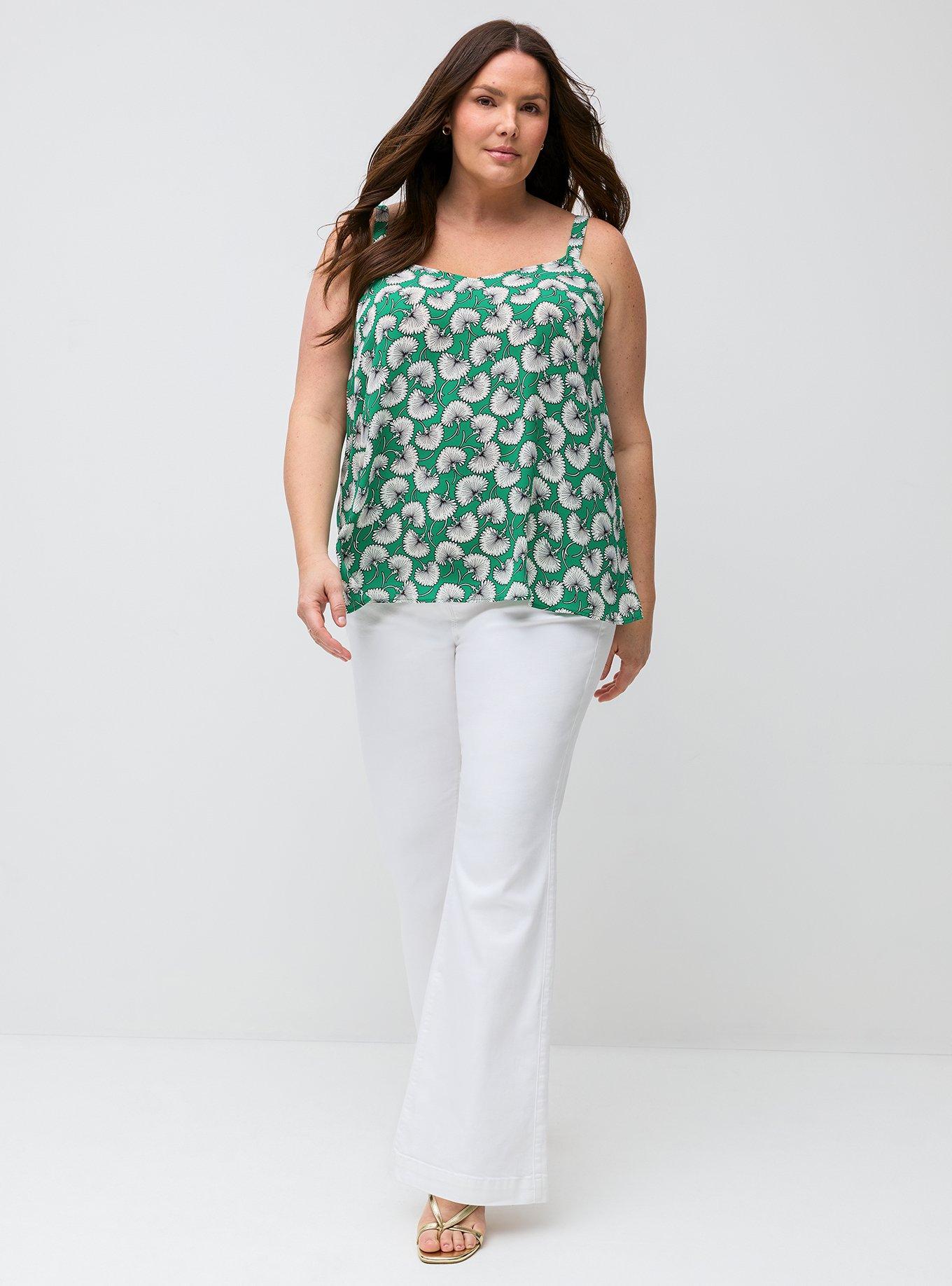 Sophie Georgette Swing Cami, WINDING GINKGO LEAVES GREEN, alternate