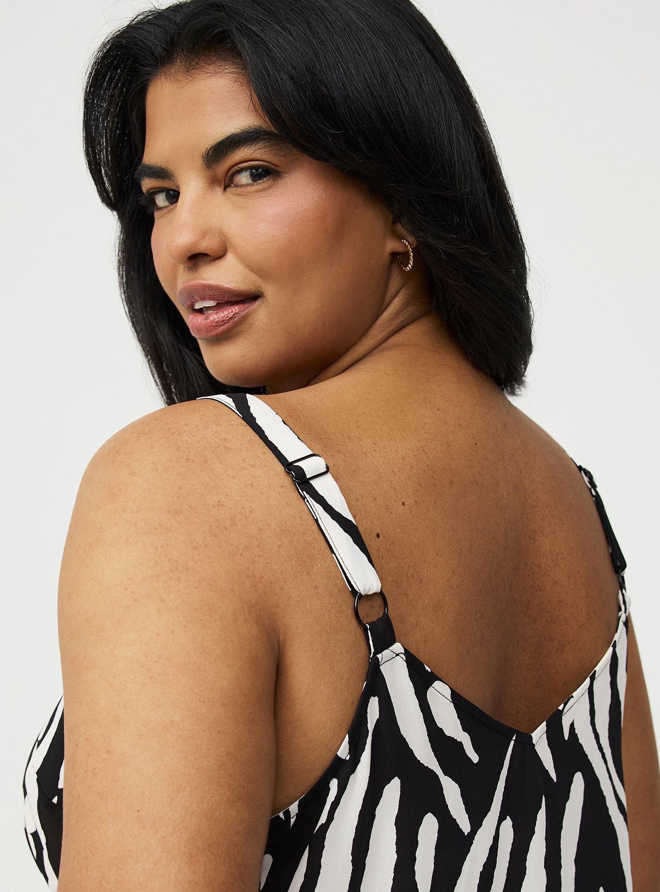 Sophie Georgette Swing Cami, ABSTRACT SPLATTER BLACK, alternate