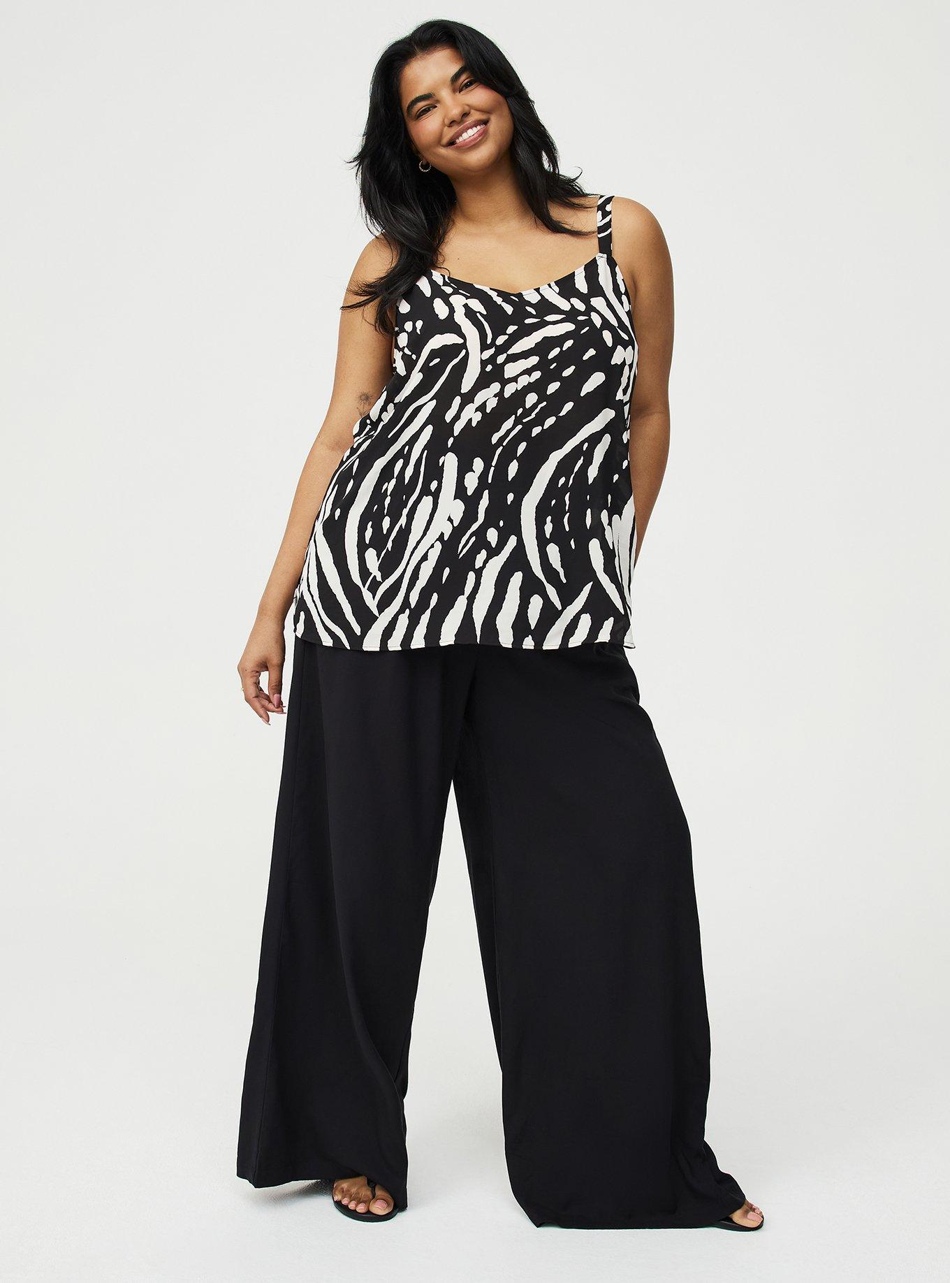 Sophie Georgette Swing Cami, ABSTRACT SPLATTER BLACK, alternate