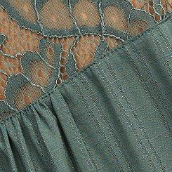 Lace Inset Blouse, DARK FOREST, swatch