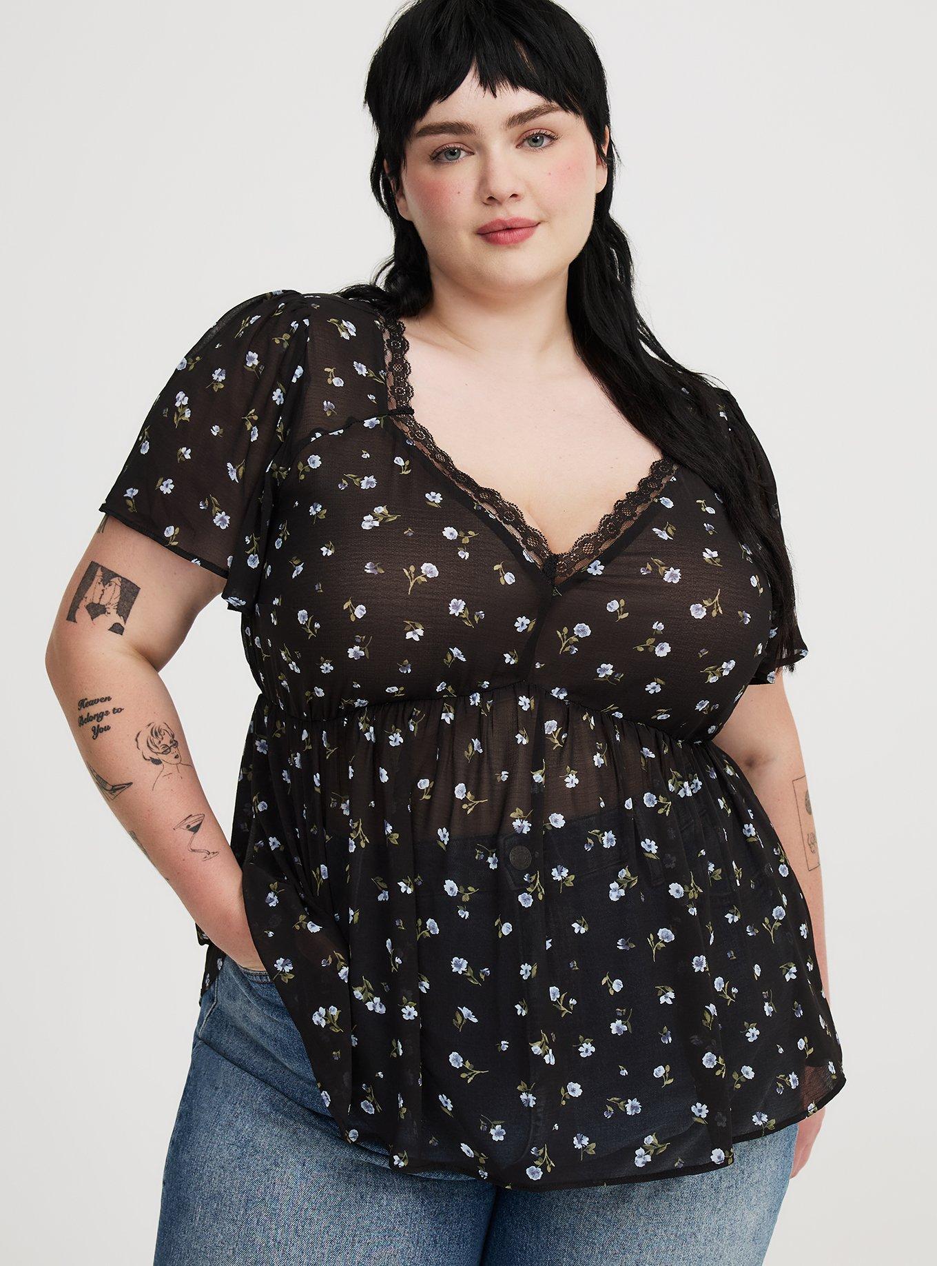 Tie Back V-Neck Blouse