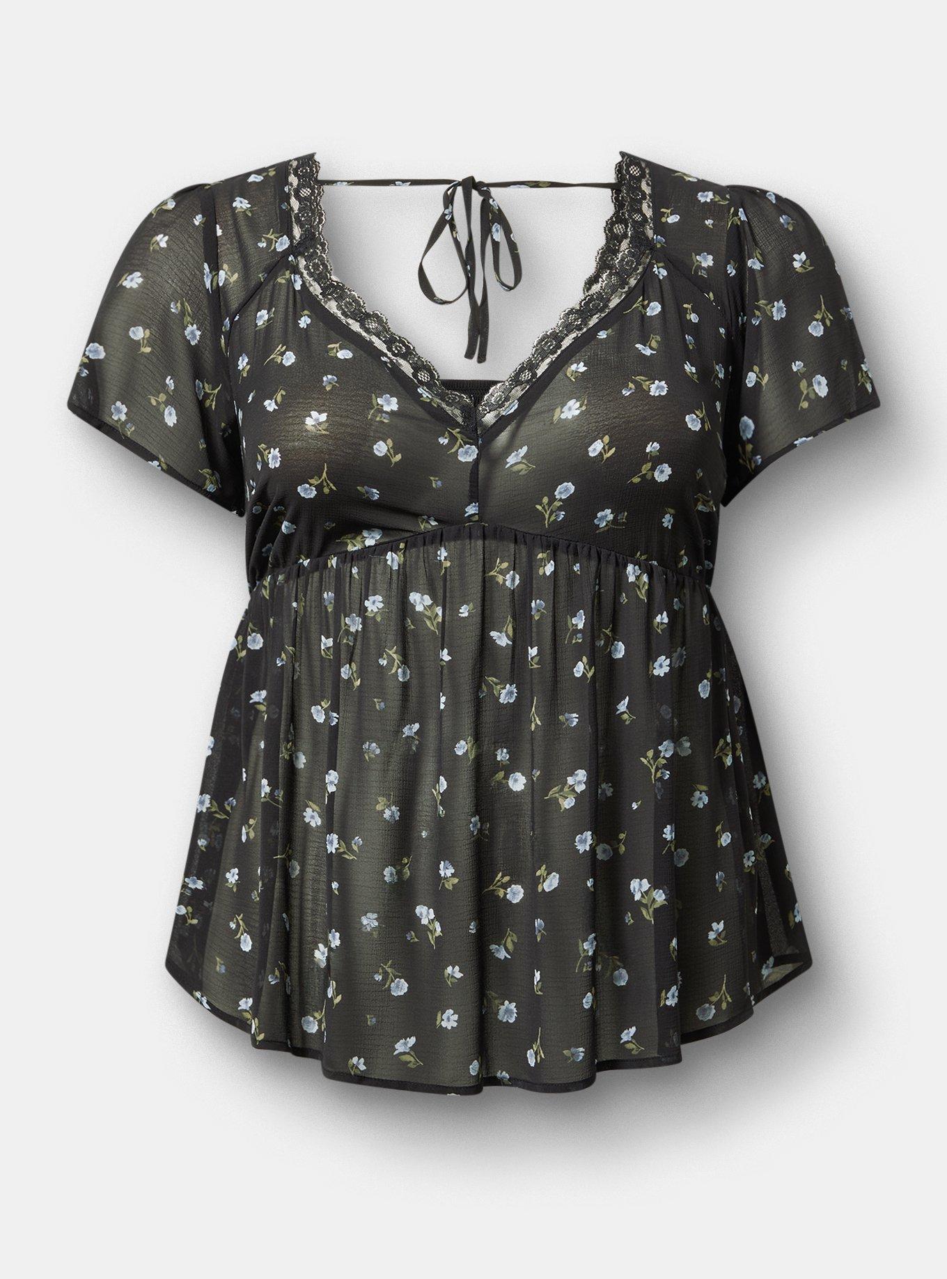 Tie Back V-Neck Blouse