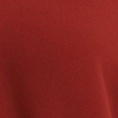 Challis V-Neck Ruffle Top, FIRED BRICK, swatch