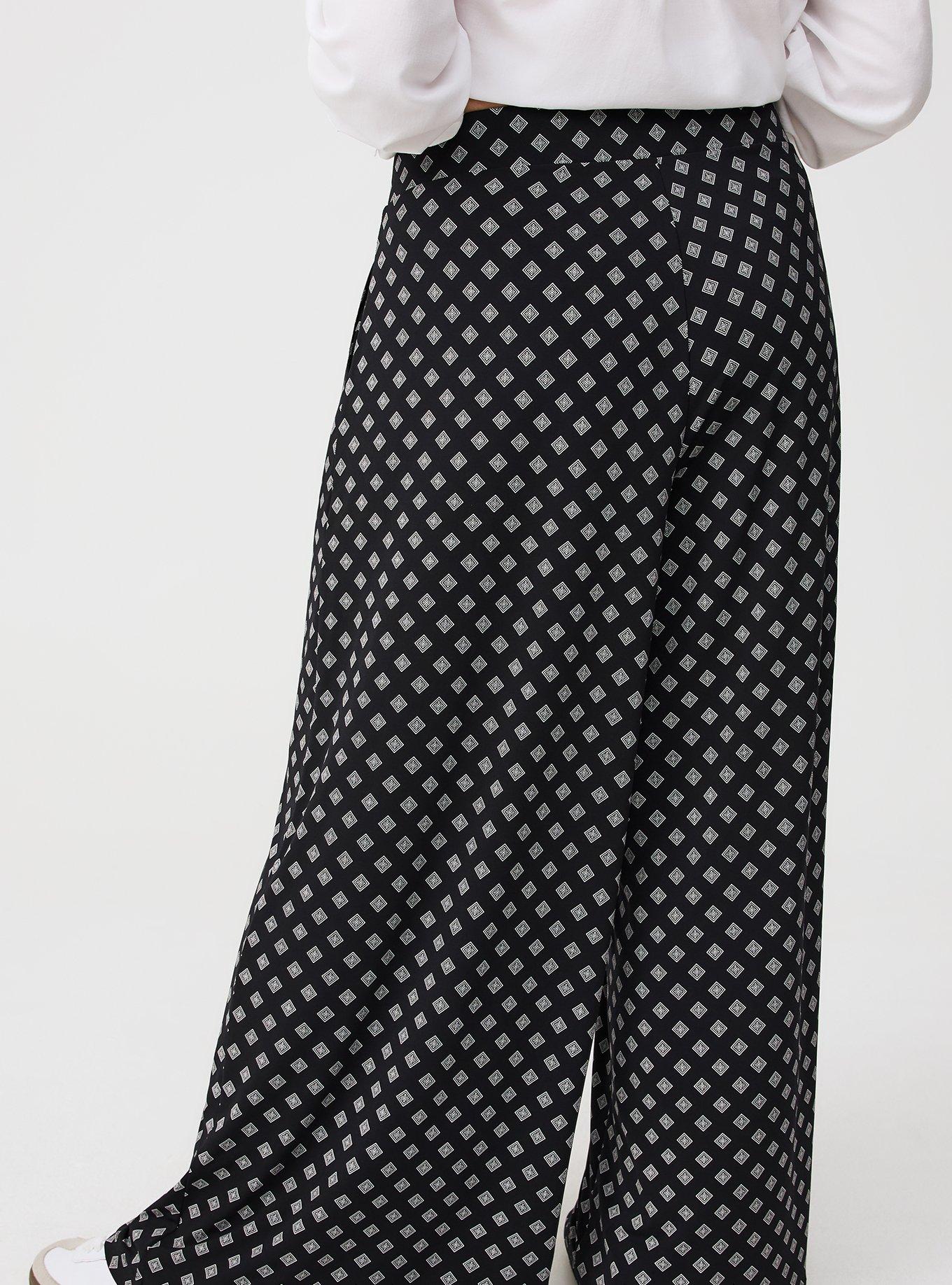 Wide-Leg High-Rise Pull-On Pant