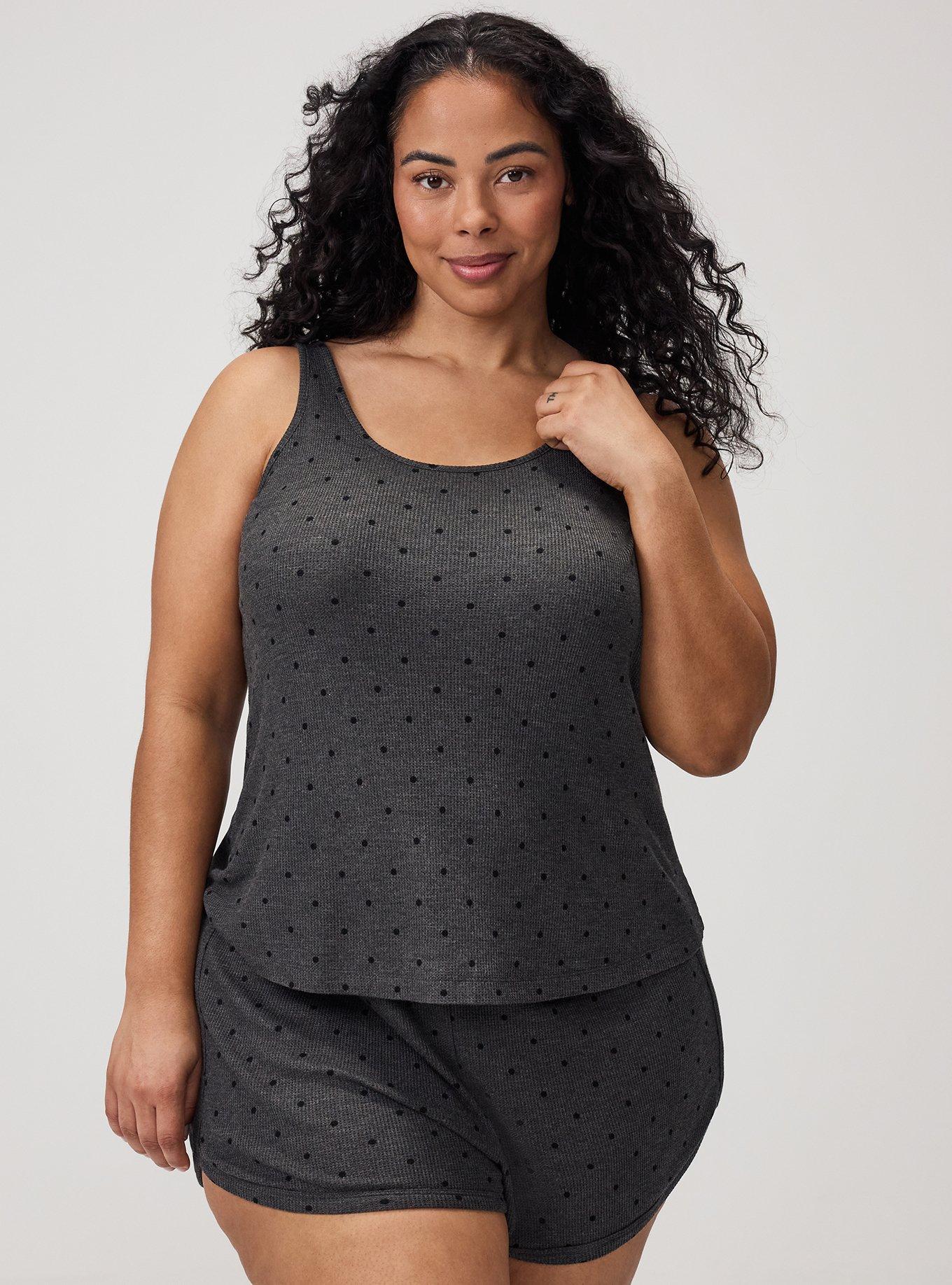 Waffle Sleep Tank, SYDNEY DOTS HEATHER, hi-res