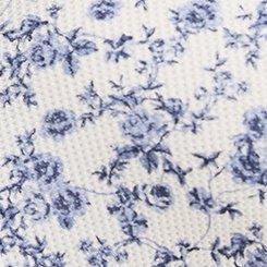 Waffle Henley Sleep Long Sleeve, TINTED ROSES PRISTINE, swatch