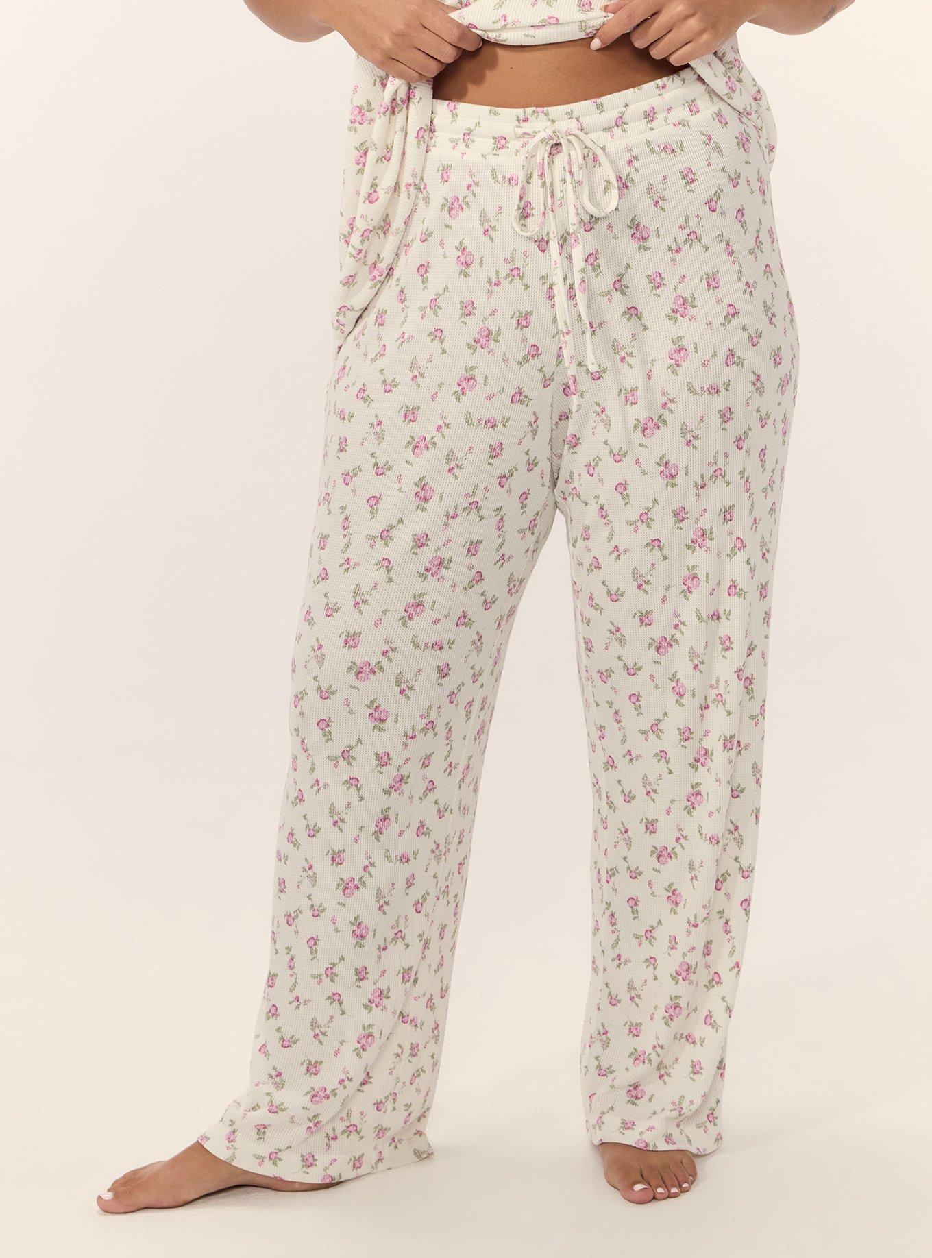 Waffle Sleep Pant, LINK FLORAL WHISPER WHITE, alternate
