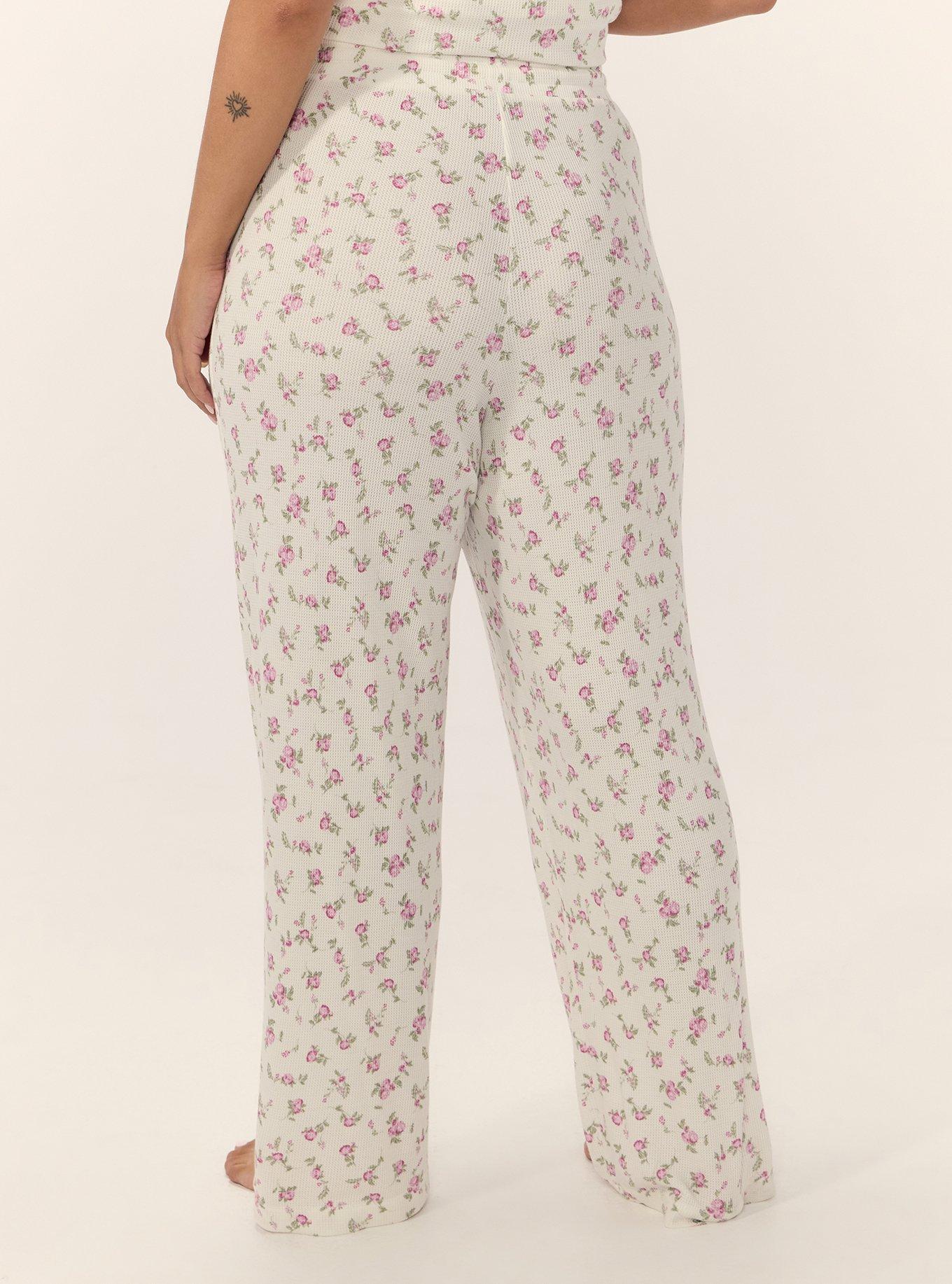 Waffle Sleep Pant, LINK FLORAL WHISPER WHITE, alternate