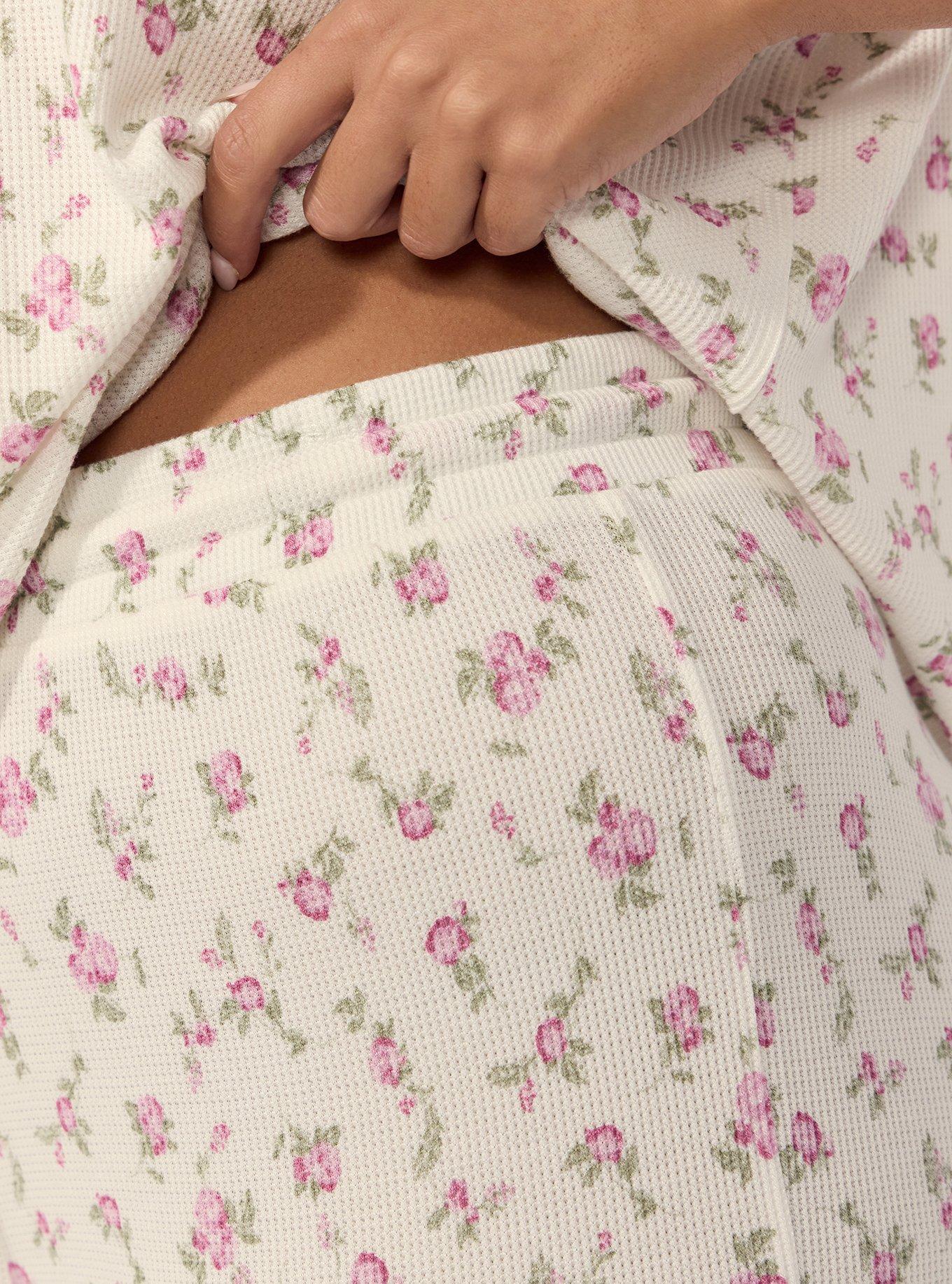 Waffle Sleep Pant, LINK FLORAL WHISPER WHITE, alternate
