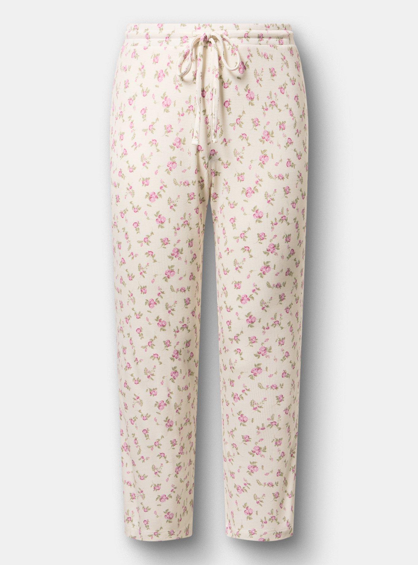 Waffle Sleep Pant, LINK FLORAL WHISPER WHITE, hi-res