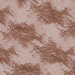 Plus Size Sheer Lace Long Sleeve Crew Top, DEEP TAUPE, swatch
