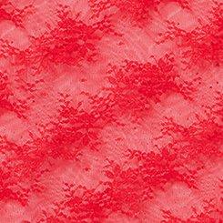 Sheer Lace Long Sleeve Crew Top, TRUE RED, swatch