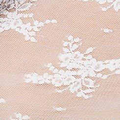 Plus Size Sheer Lace Long Sleeve Crew Top, WHISPER WHITE, swatch
