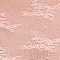 Plus Size Sheer Lace Long Sleeve Crew Top, SILVER PINK, swatch