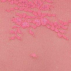 Sheer Lace Long Sleeve Crew Top, FRUIT DOVE, swatch