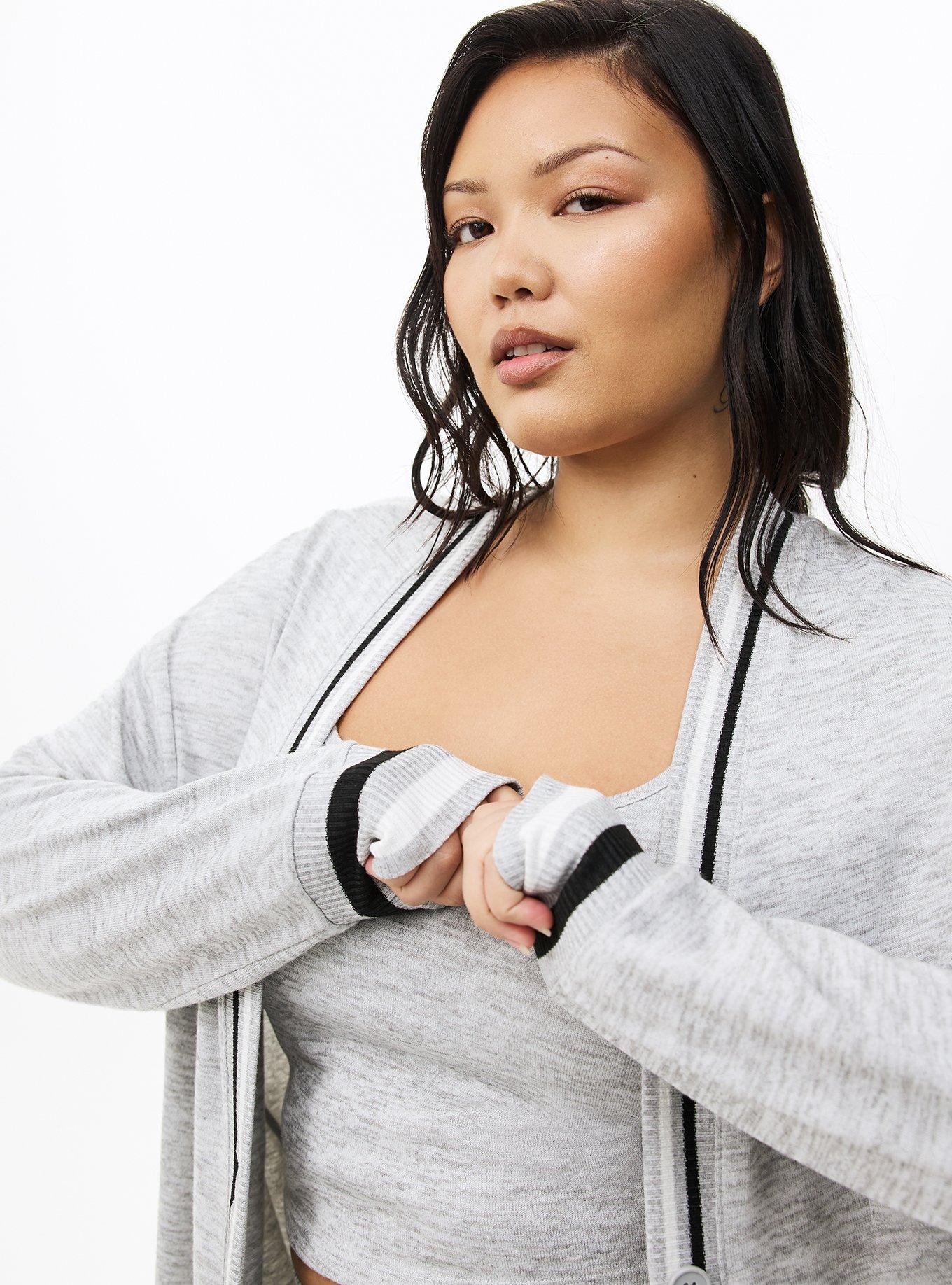 Hacci Striped Active Cardigan