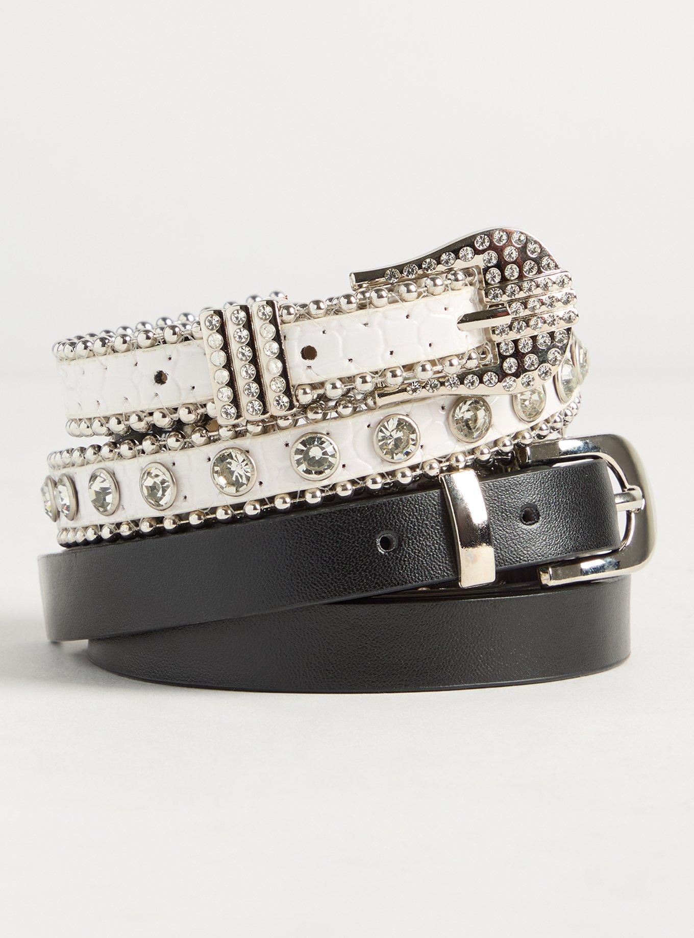 Western Rhinestone Belts 2-Pack
