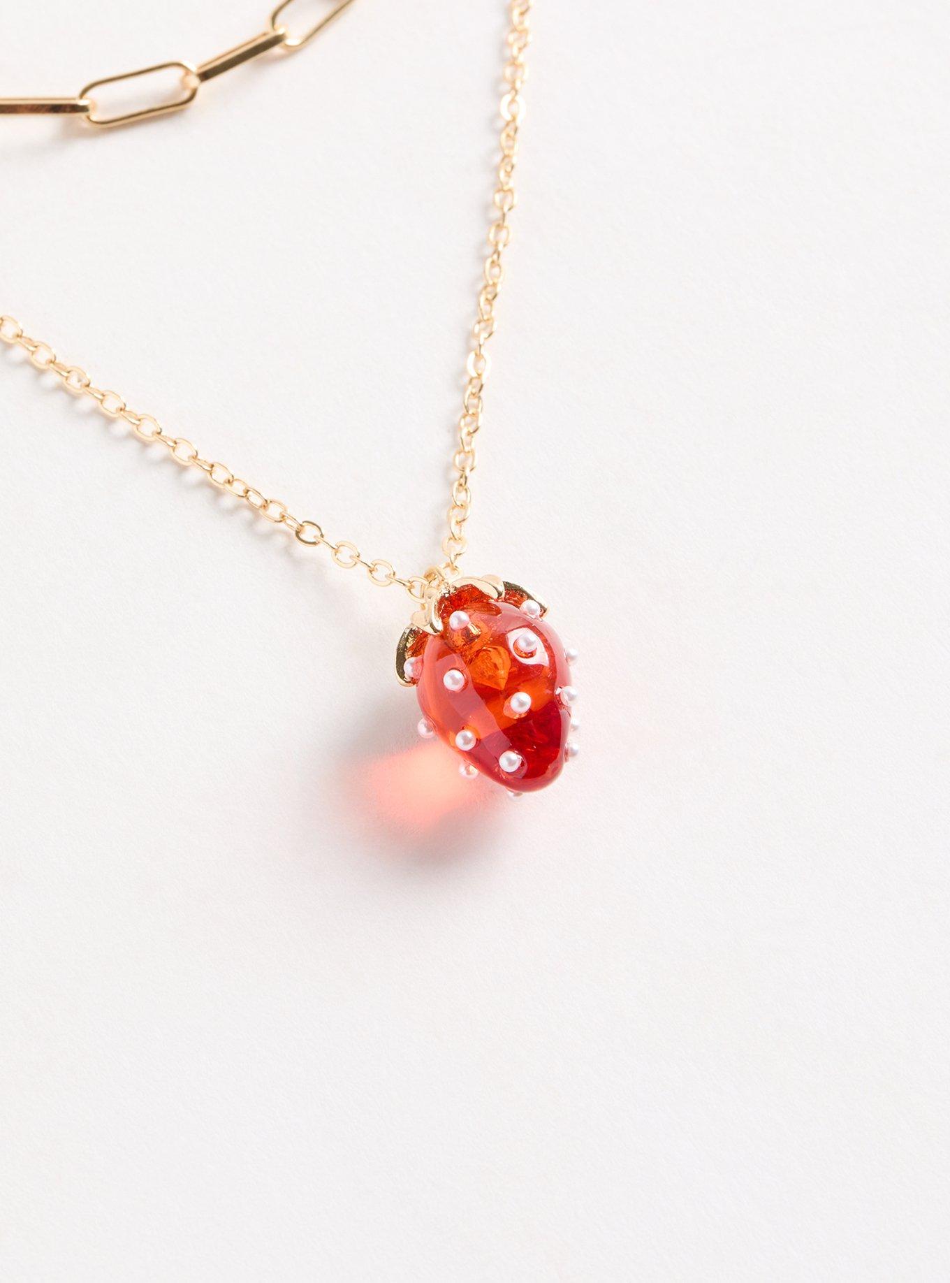 Strawberry Layered Necklace
