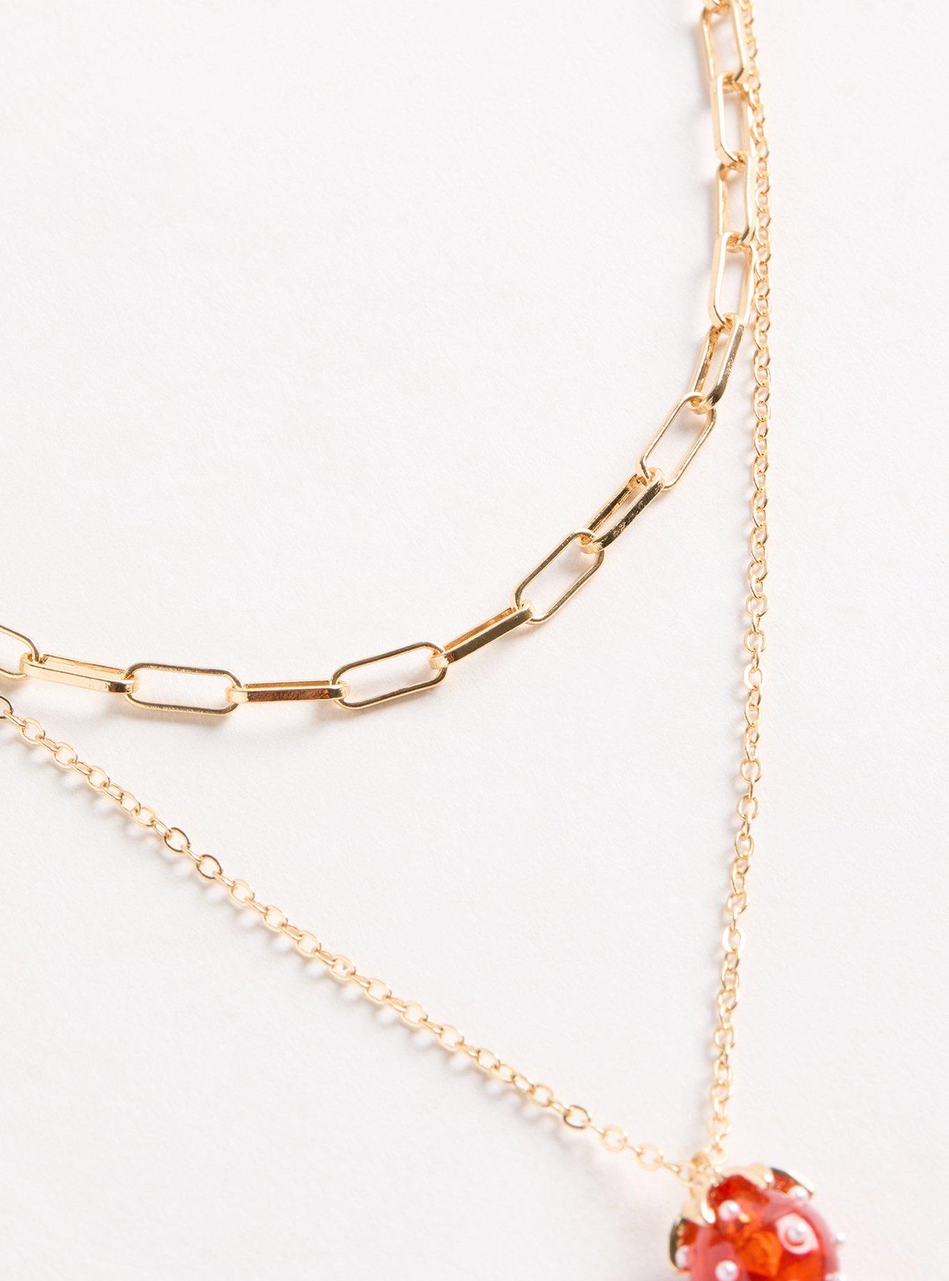 Strawberry Layered Necklace