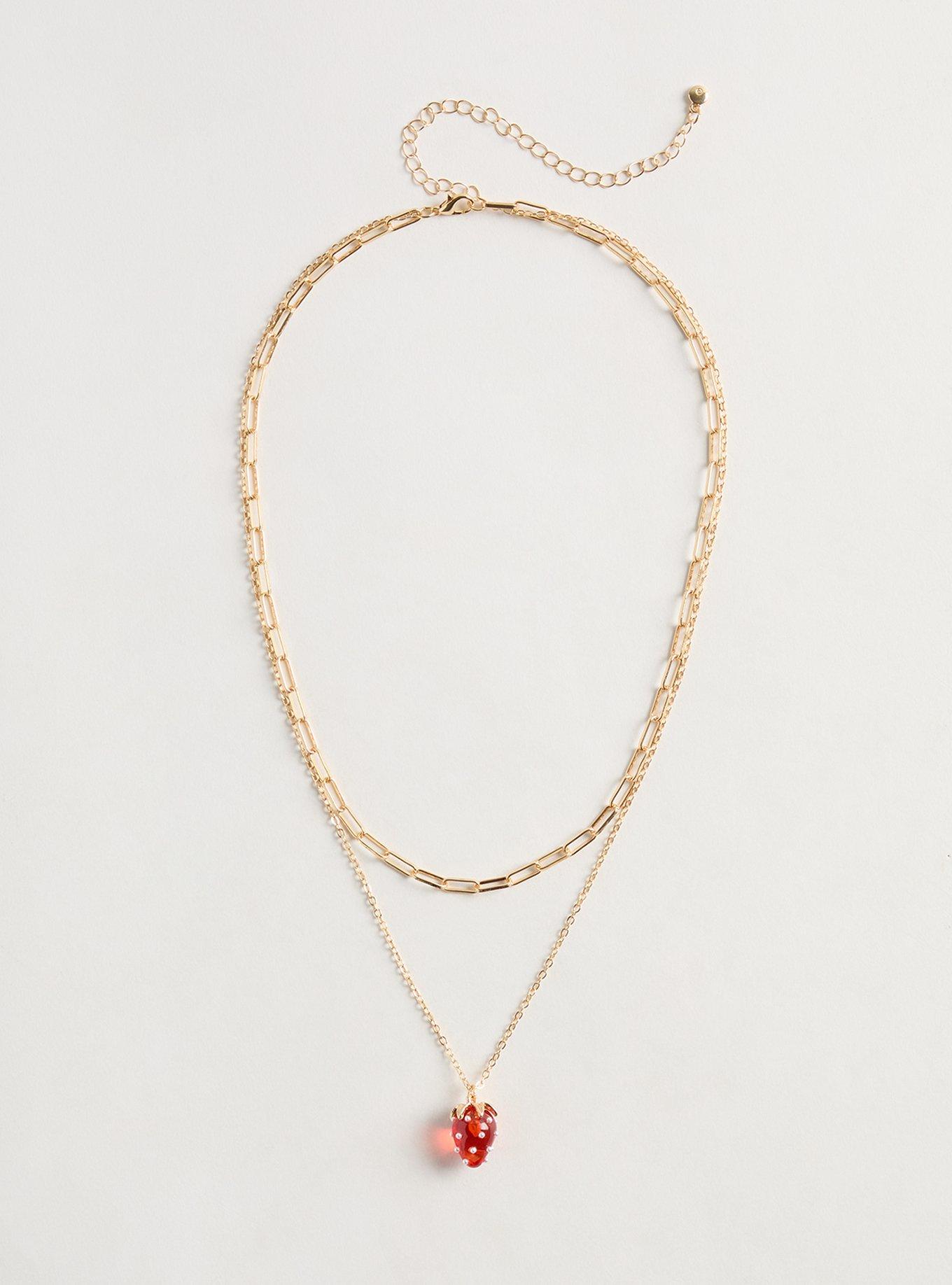 Strawberry Layered Necklace