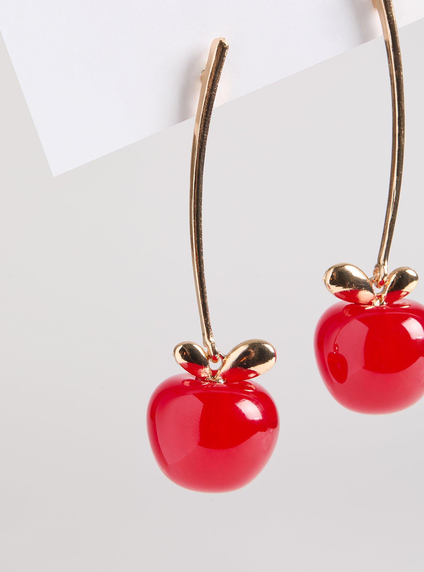 Cherry Linear Statement Earring