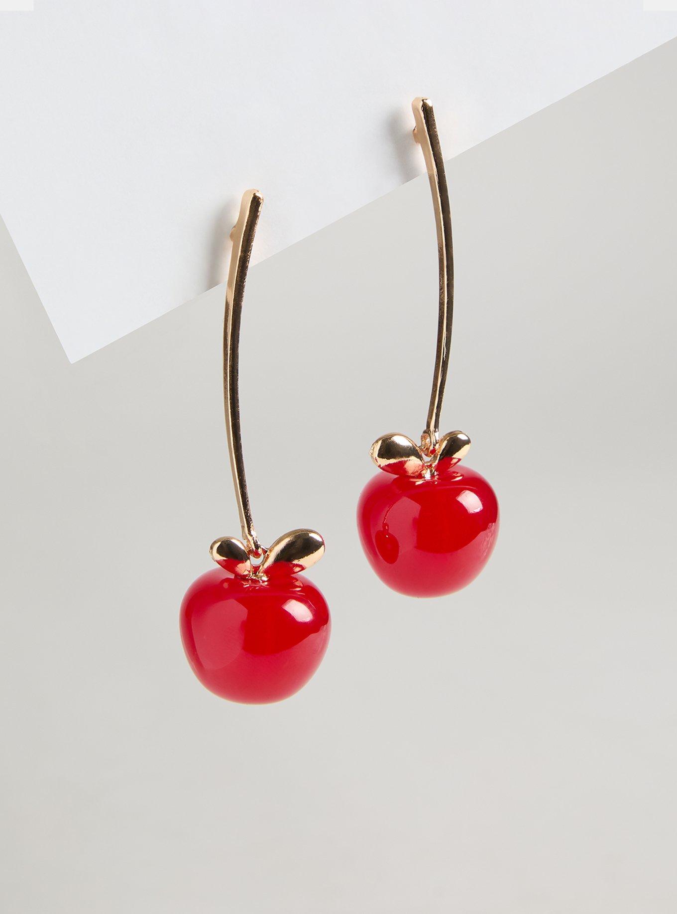 Cherry Linear Statement Earring