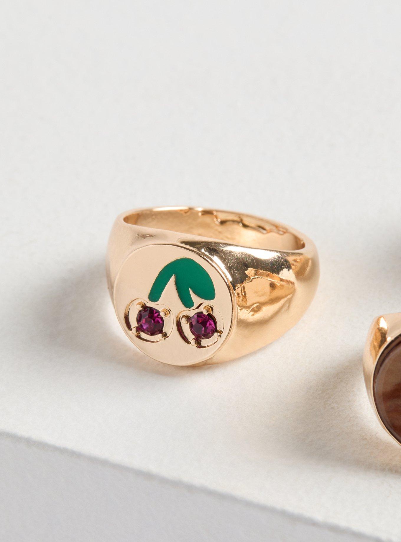 Floral Signet Rings