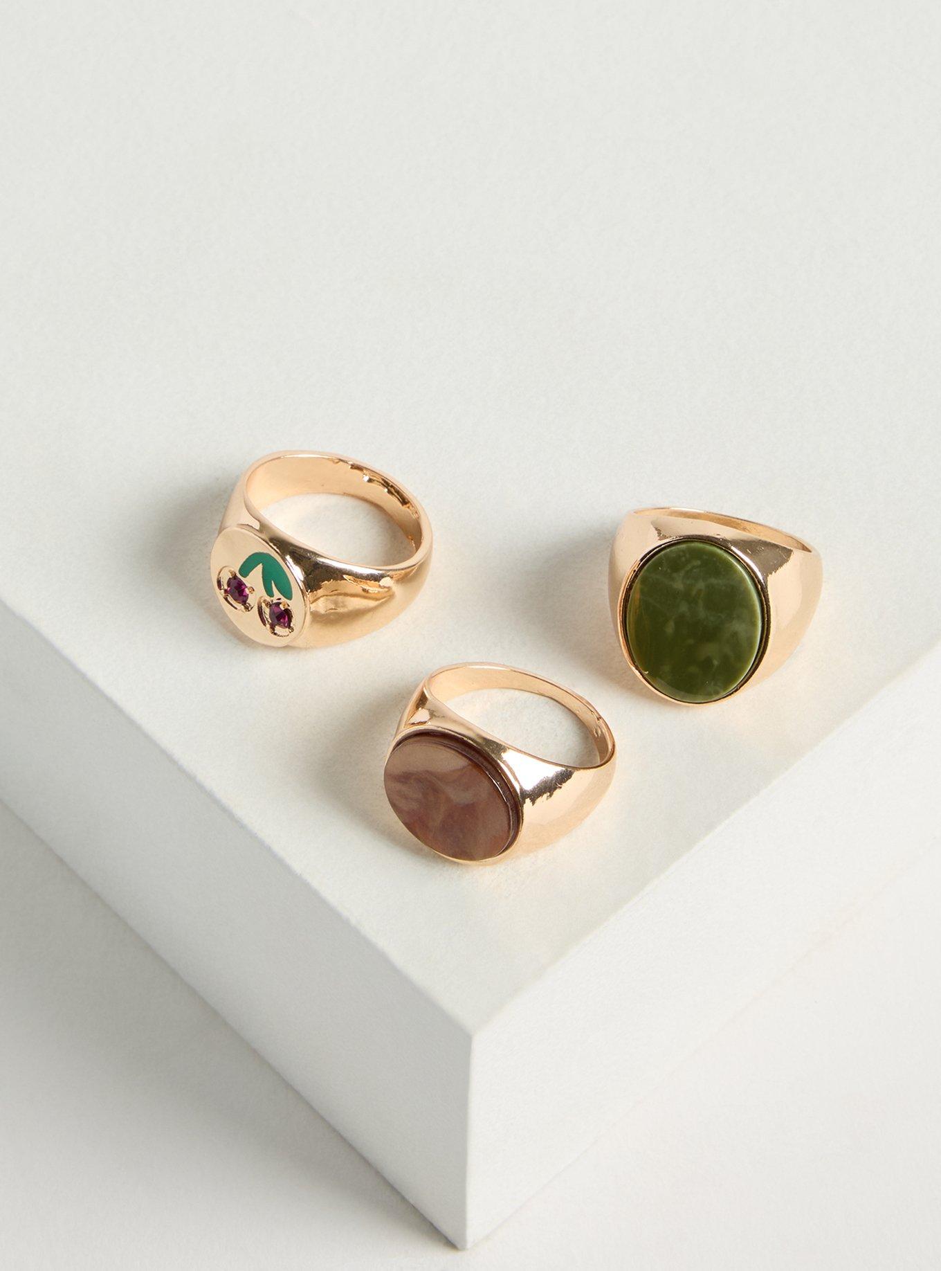 Floral Signet Rings