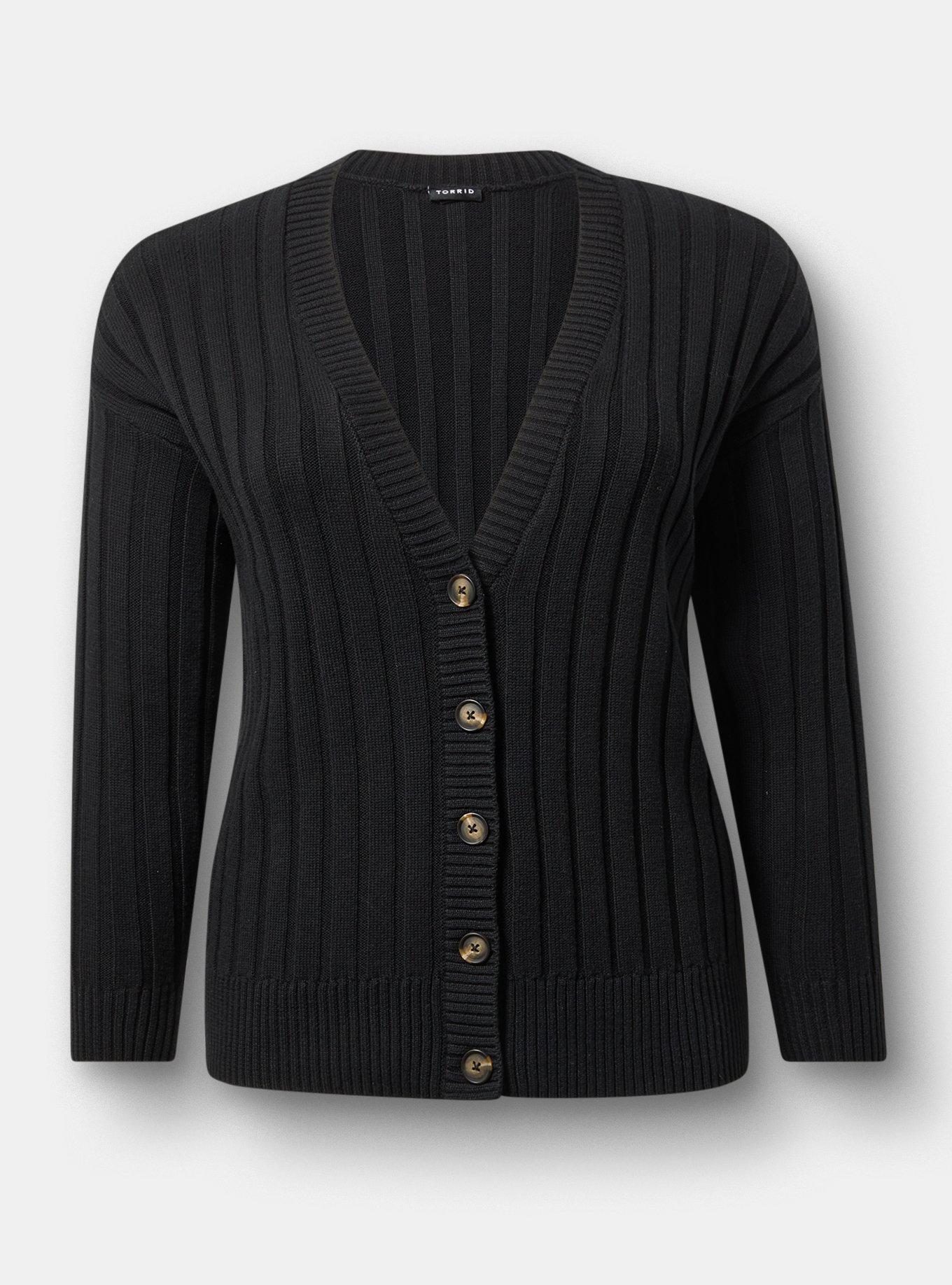 Plus Size - Rib Button-Front Cardigan - Torrid