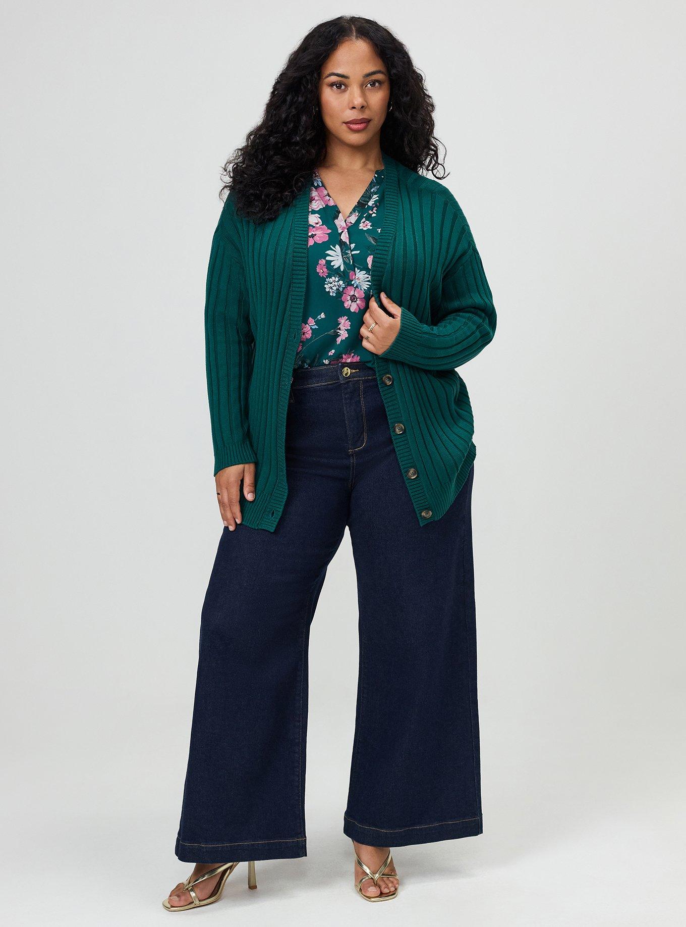 Ribbed Cardigan, BOTANICAL GARDEN, alternate