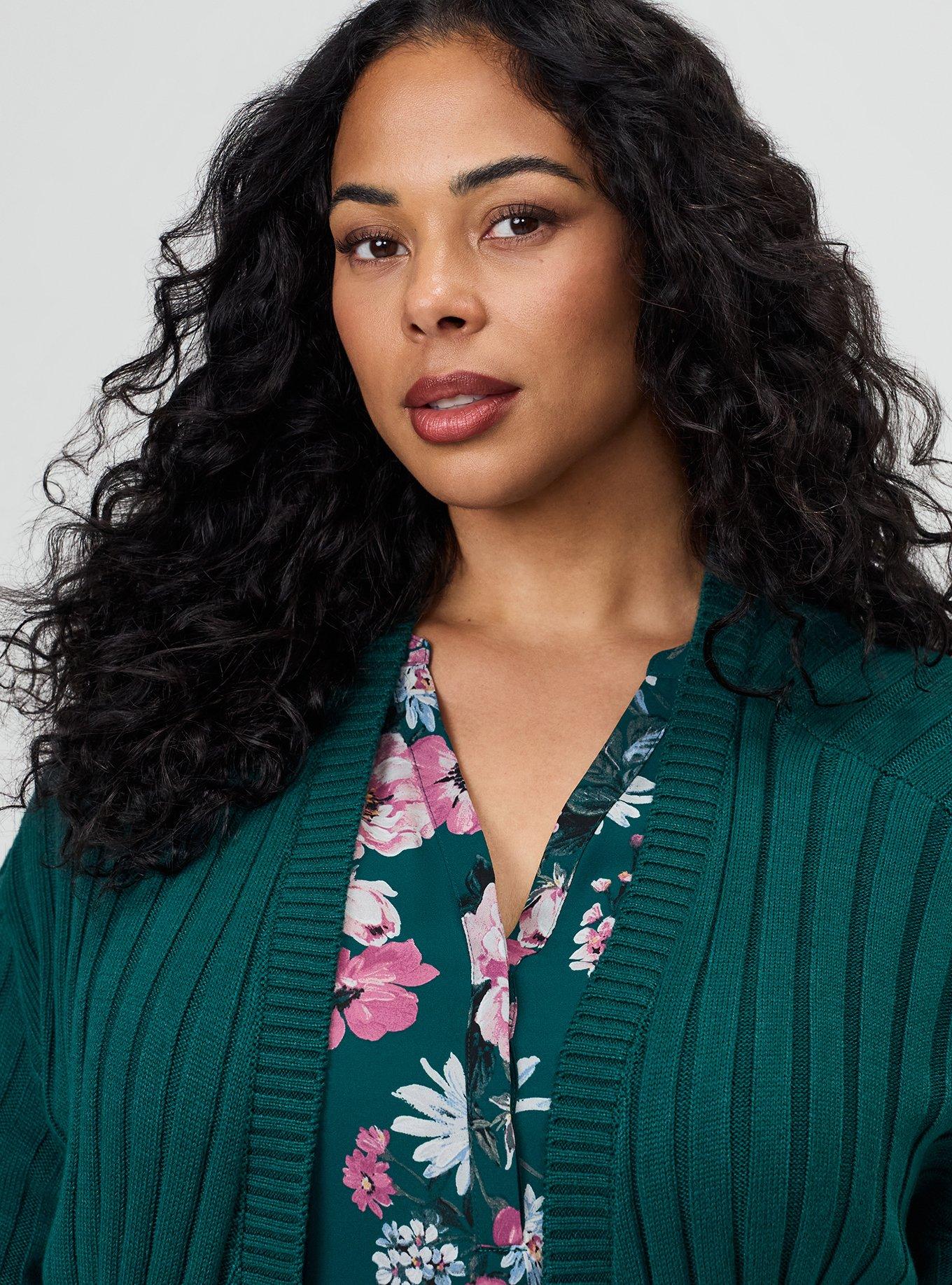 Ribbed Cardigan, BOTANICAL GARDEN, alternate