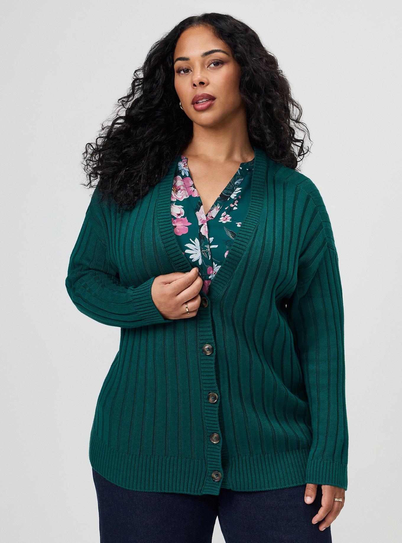 Ribbed Cardigan, BOTANICAL GARDEN, alternate