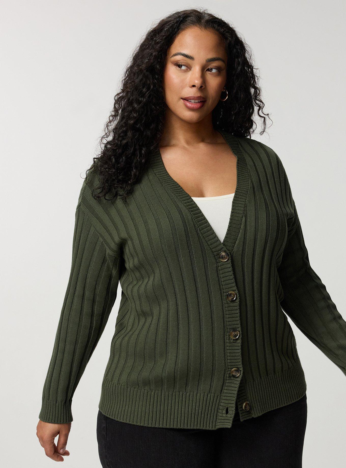 Ribbed Cardigan, DEEP DEPTHS, alternate